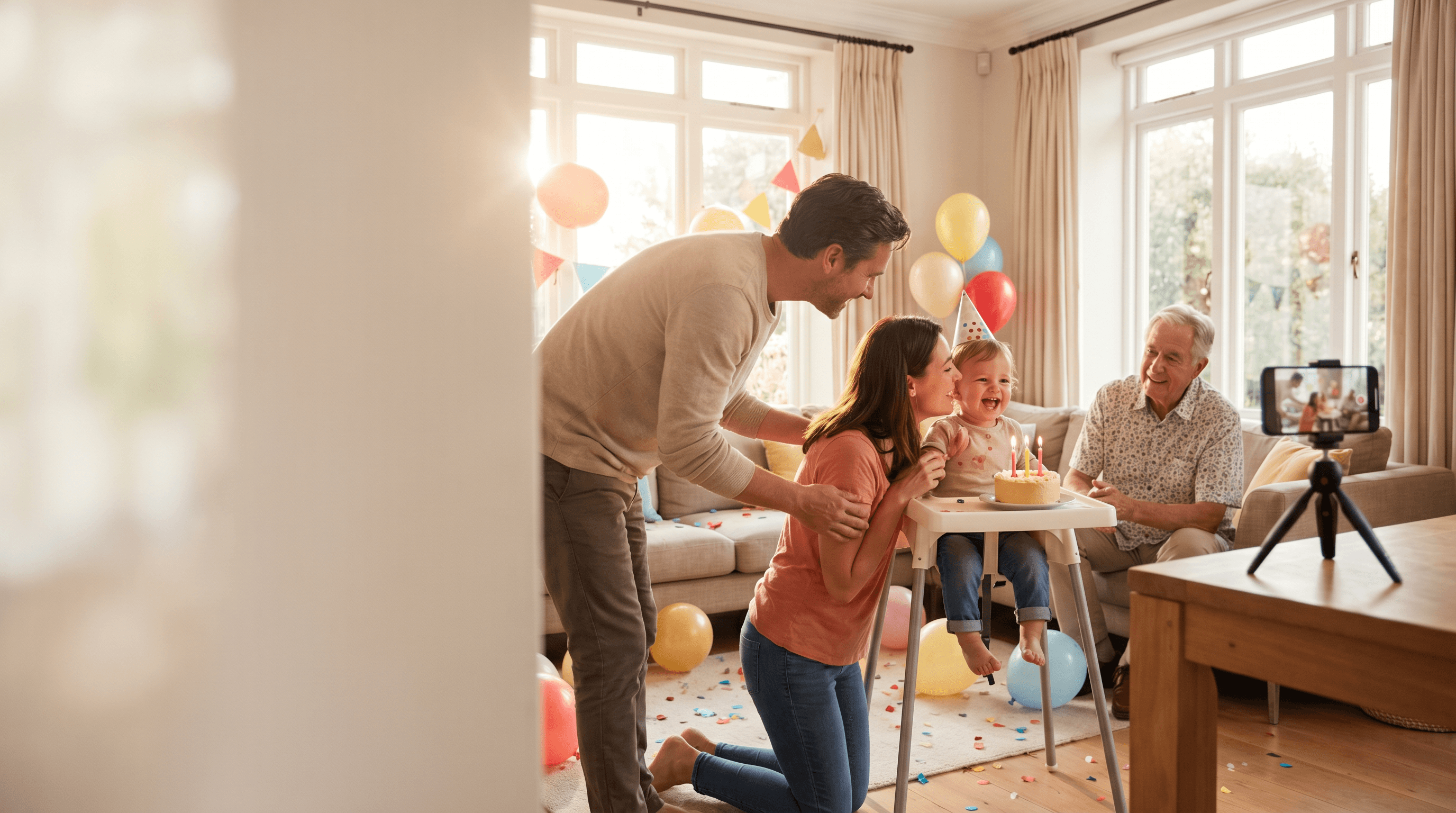 Family sharing a moment together